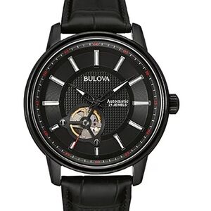 Bulova Black and Silver Automatic Watch